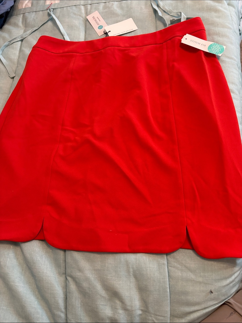 Skies are blue curvy Alysse fitted burnt orange Hem Women's Skirt 1x 36”x20”
